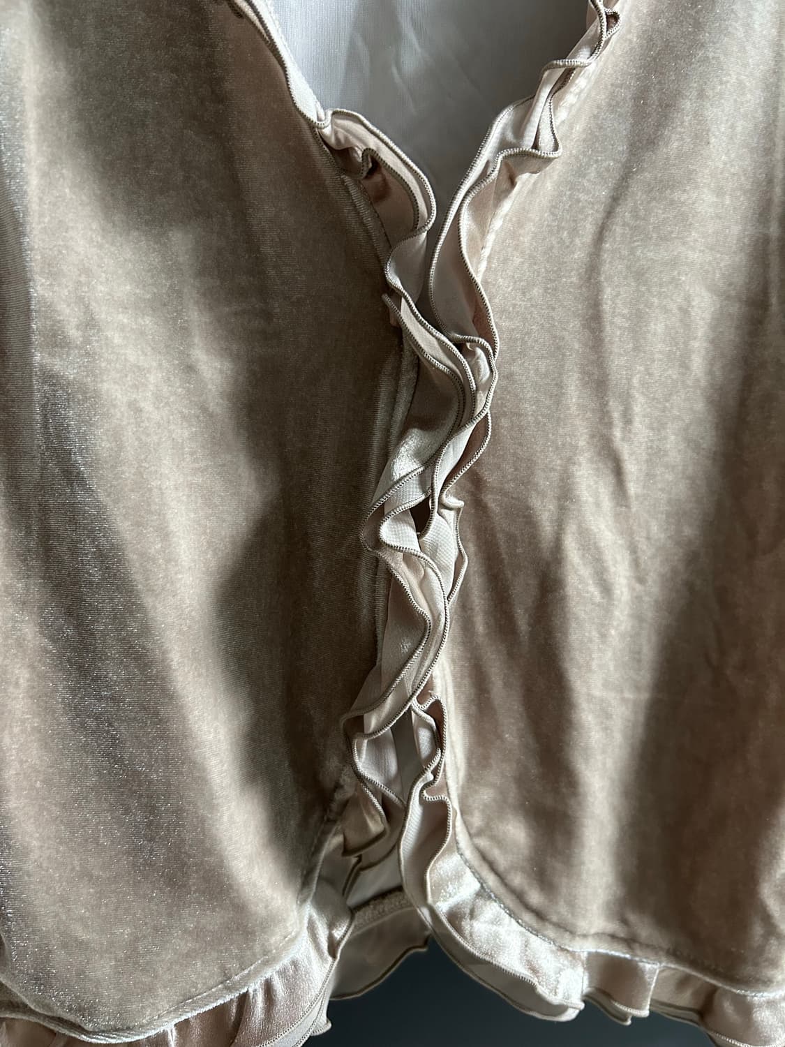 빈티지 벨벳 프릴 가디건  상품이미지2