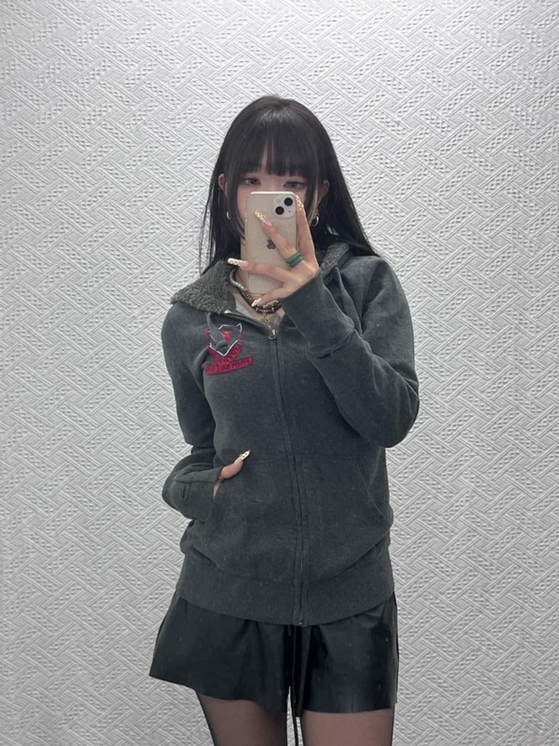 리버풀 올드스쿨 빈티지 자수패치 약기모 후드집업 90 C09713 상품이미지1