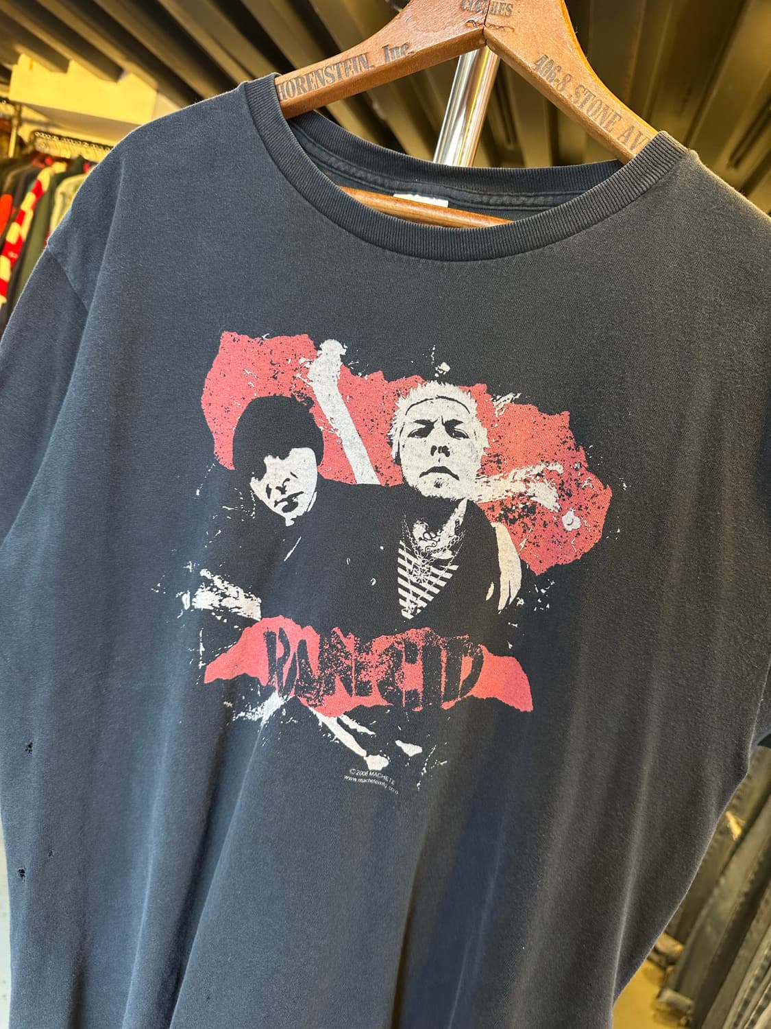 랜시드 락밴드 페이드 프린팅 티셔츠 상품이미지3