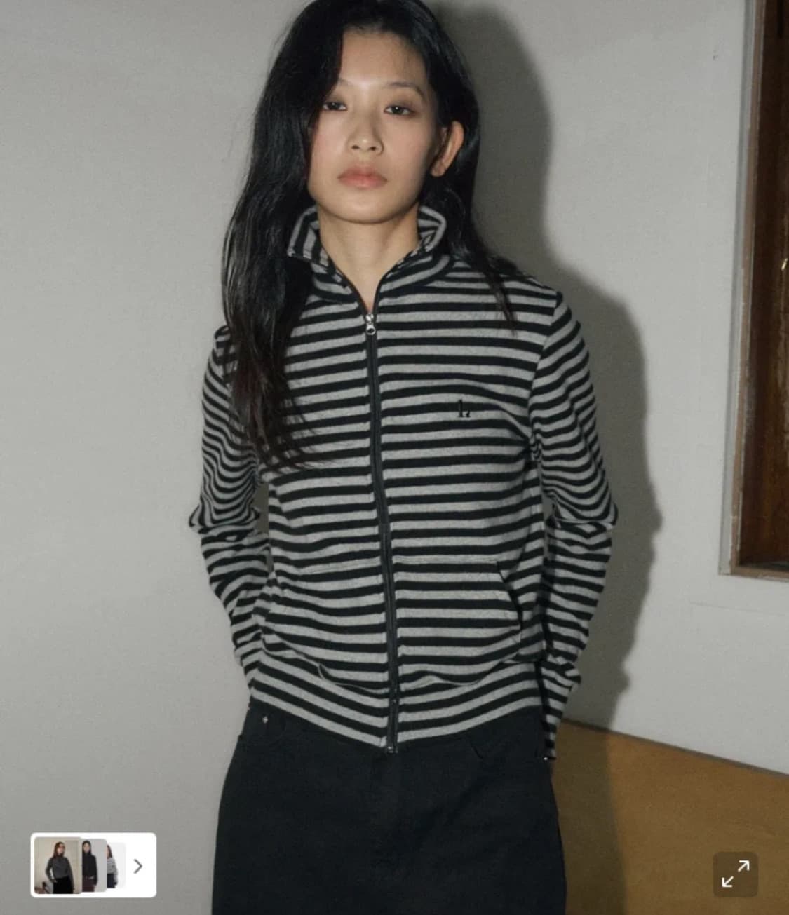 헬레네파리스 스트라이프 집업 상품이미지1