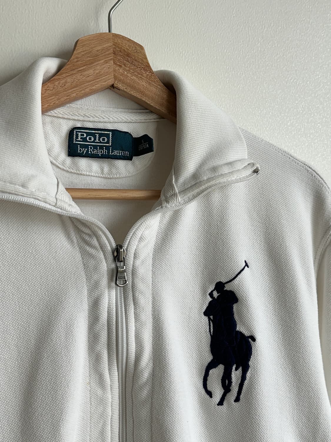 폴로 랄프로렌 화이트 집업 자켓 s 상품이미지2