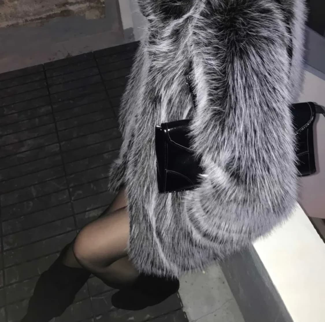 블랙 퍼 자켓 상품이미지2