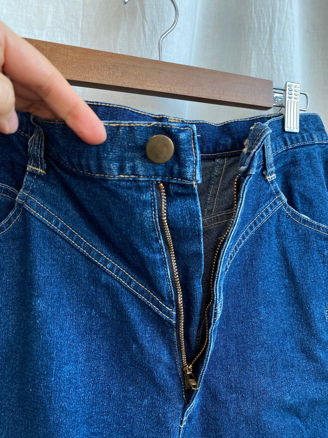 빈티지 자수 데님밴딩팬츠(29-31) 상품이미지6