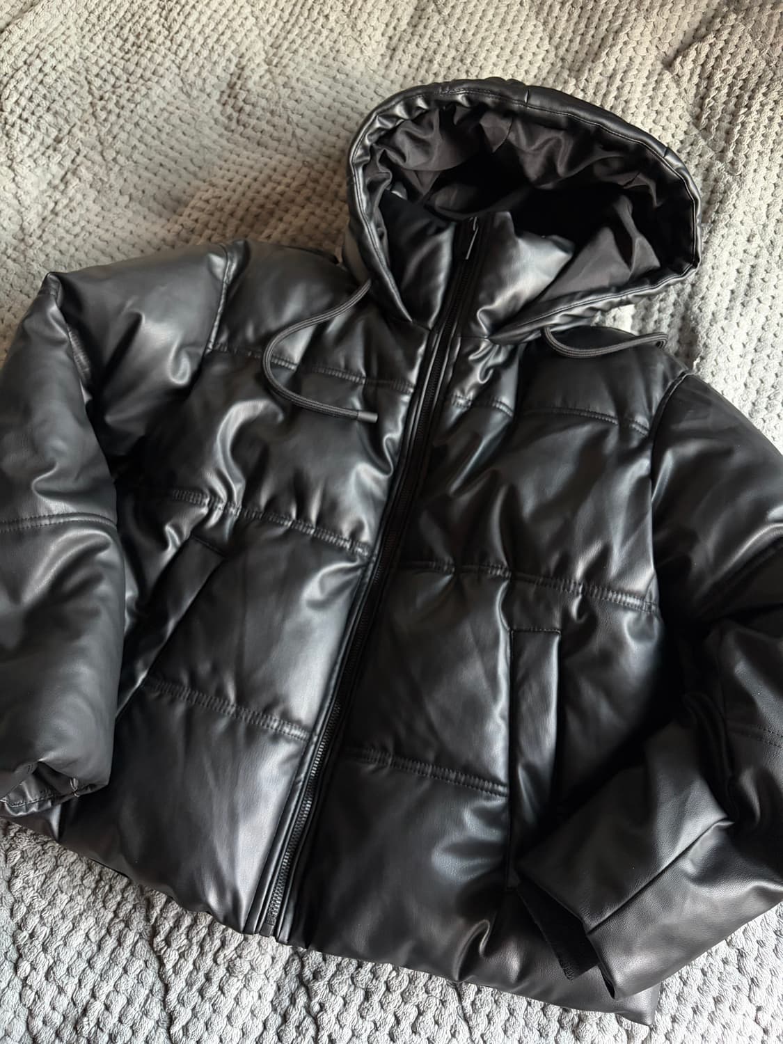 자라 페이크 래더 워퍼푸르프 바람막이 패딩 아노락 상품이미지1