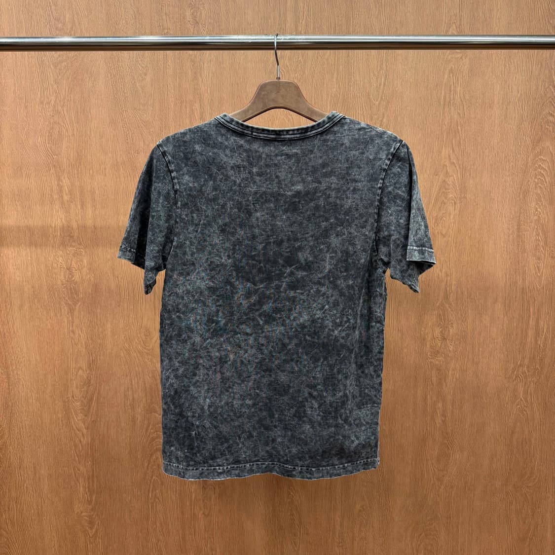 알렉산더왕 로고 프린트 애시드 워싱 반팔 티셔츠 스트릿 캐주얼 블랙 상품이미지3