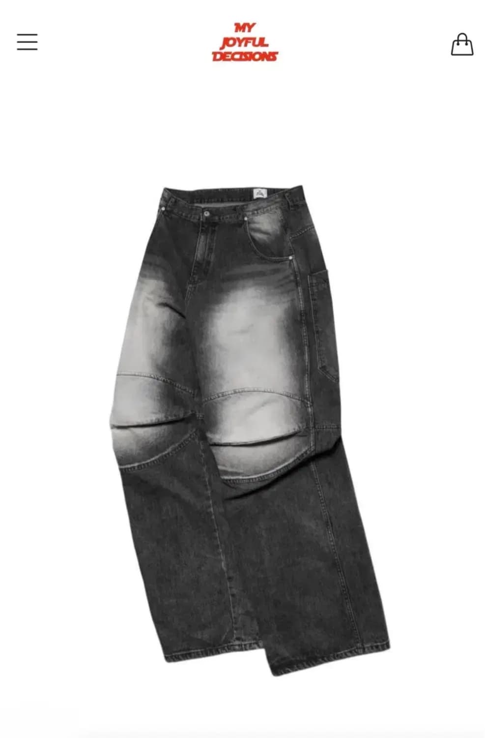 [M] MJD 엠제이디 3D KNEE DENIM BLACK 상품이미지1