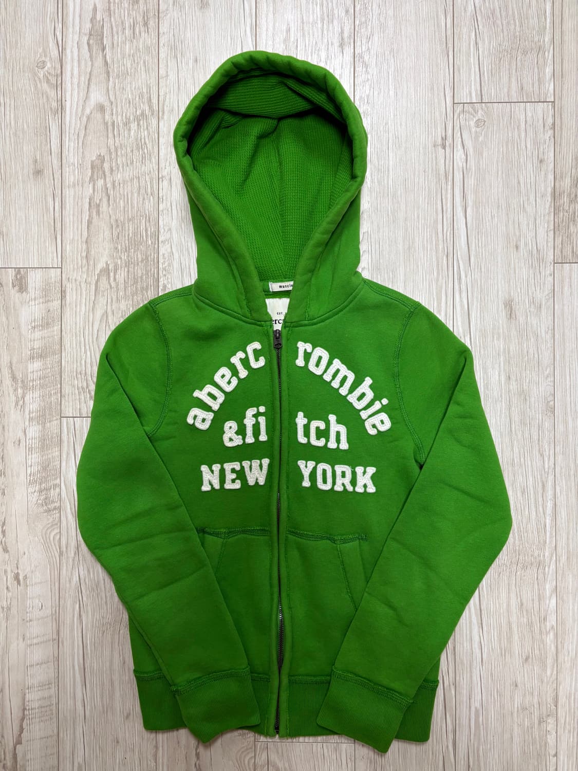 아베크롬비 딱붙핏 후드집업 그린  상품이미지1