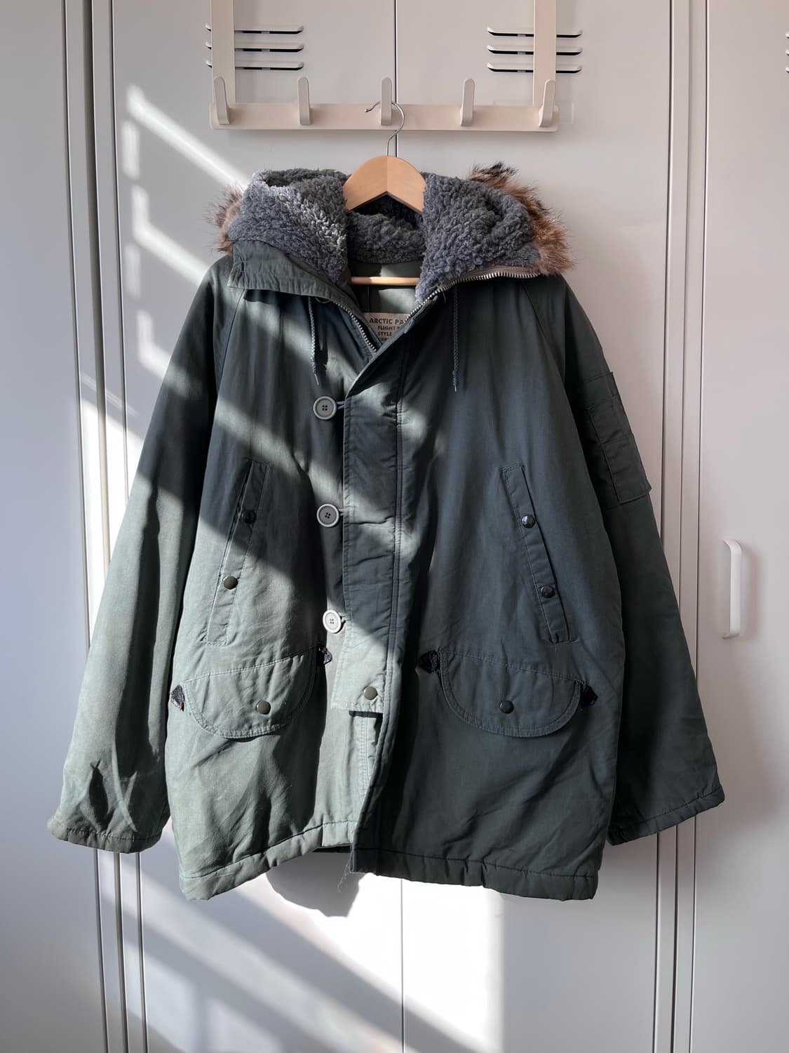 NB3 밀리터리 카키 야상 누빔 패딩 점퍼 상품이미지1