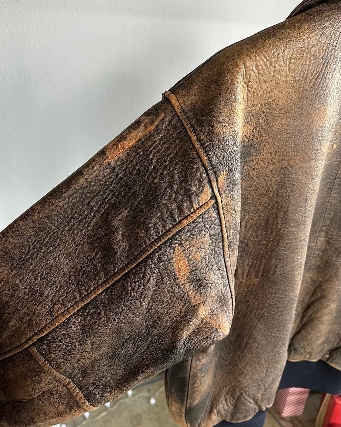 [M-L]아비렉스 Avirex A-2 플라이트 레더 자켓 상품이미지7