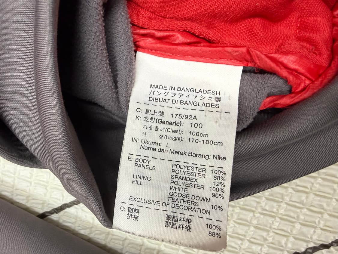 남성 100 L / 나이키 골프 패딩 레드 상품이미지7