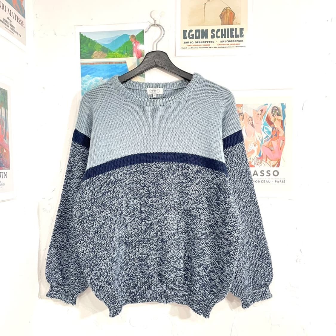 라운드 컬러믹스 니트  상품이미지2