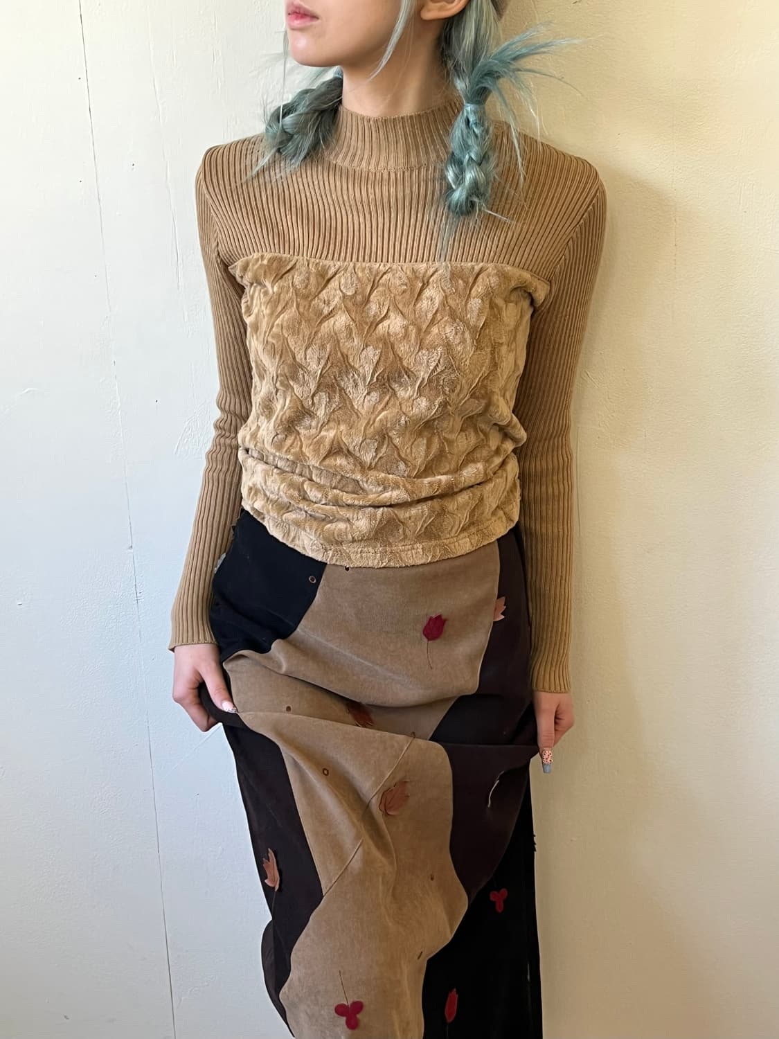 YONGI 패치 스커트 상품이미지4