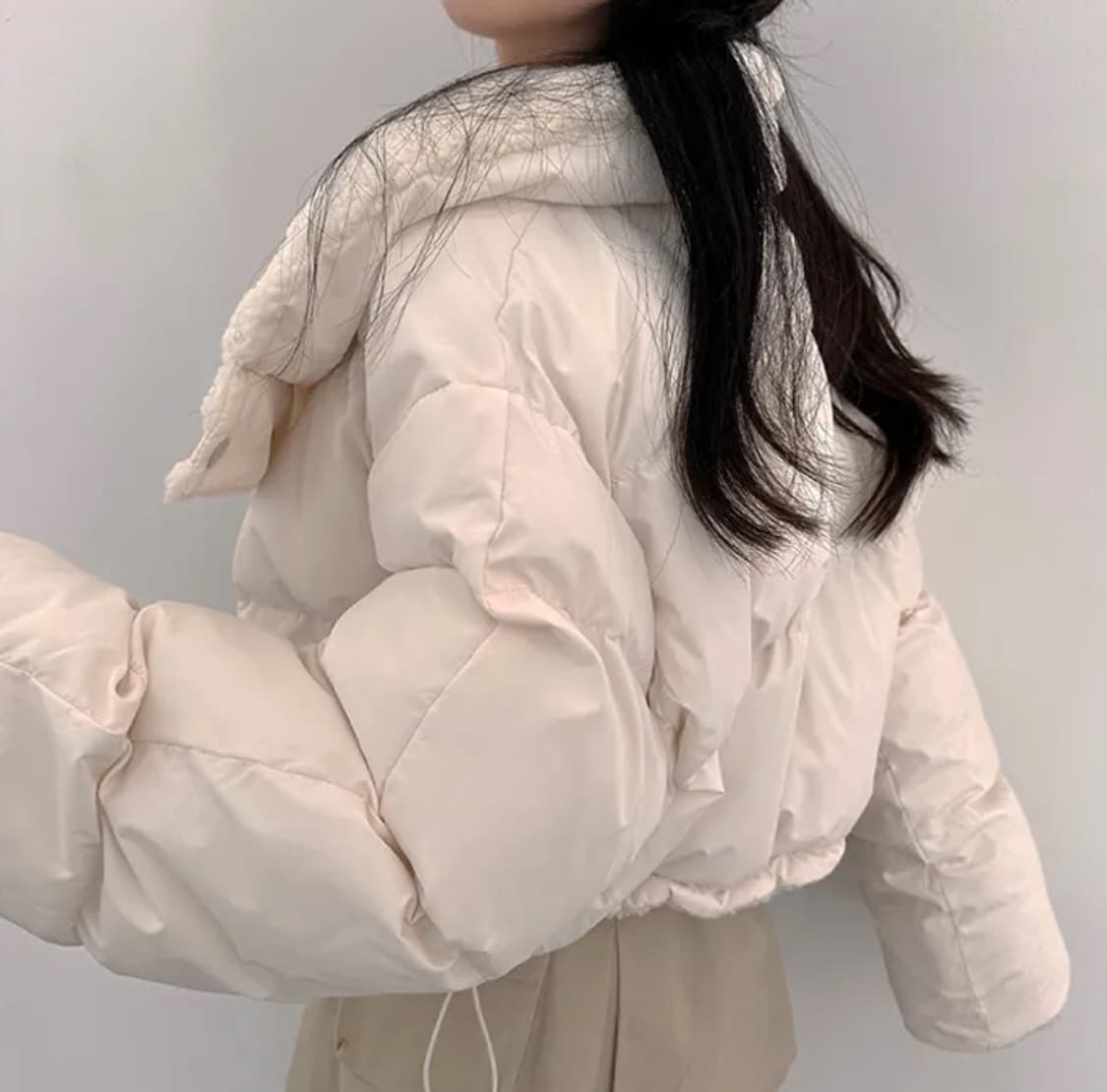 양털 뽀글 크롭패딩 상품이미지3