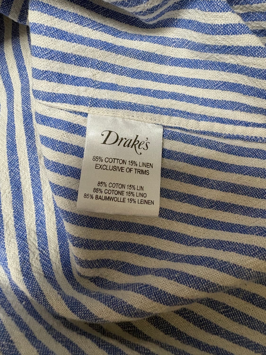 Drake’s stripe camp collar shirt 상품이미지5
