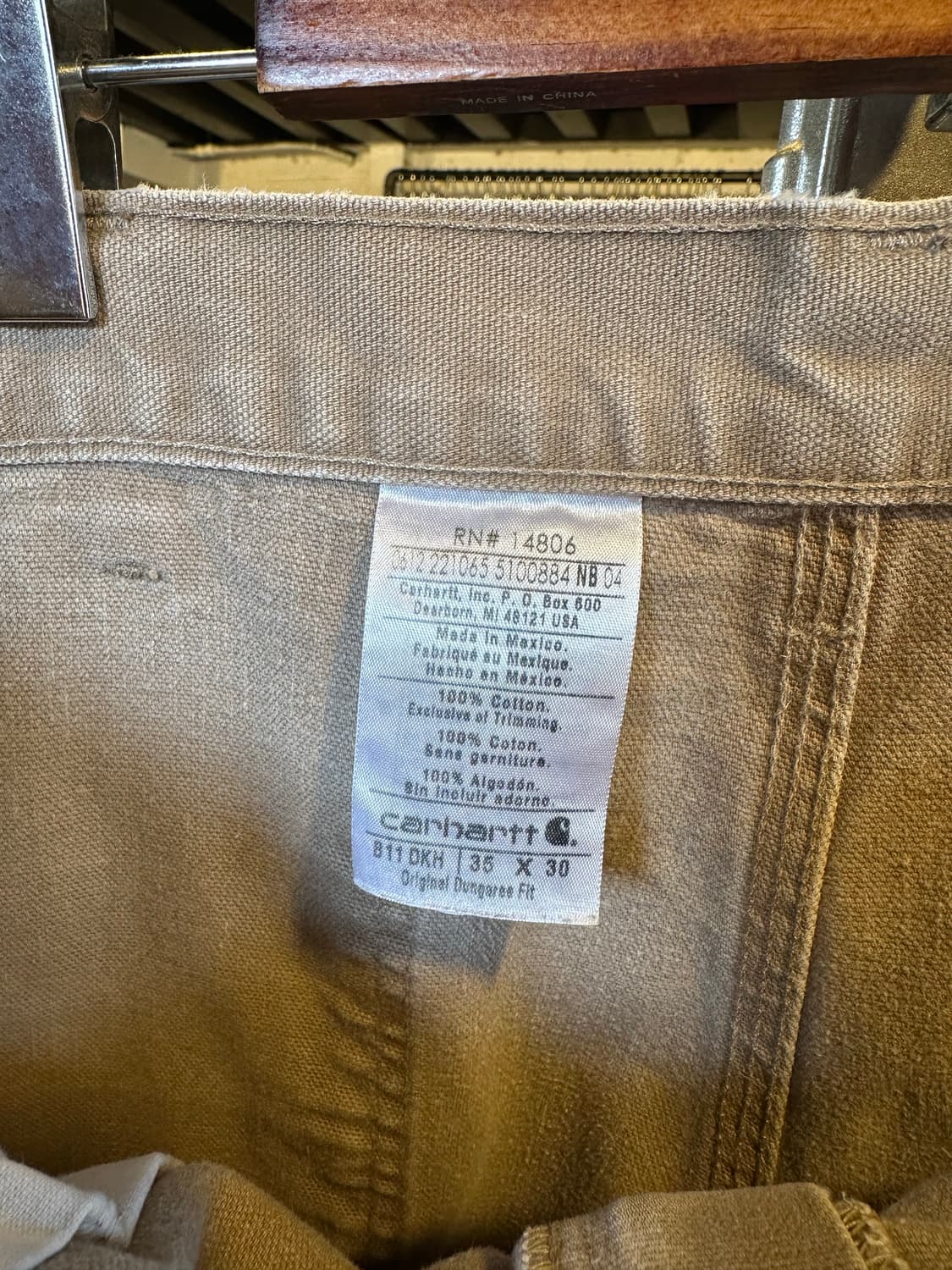 칼하트 던가리핏 싱글니 카펜터 워크 팬츠 35x30 상품이미지8