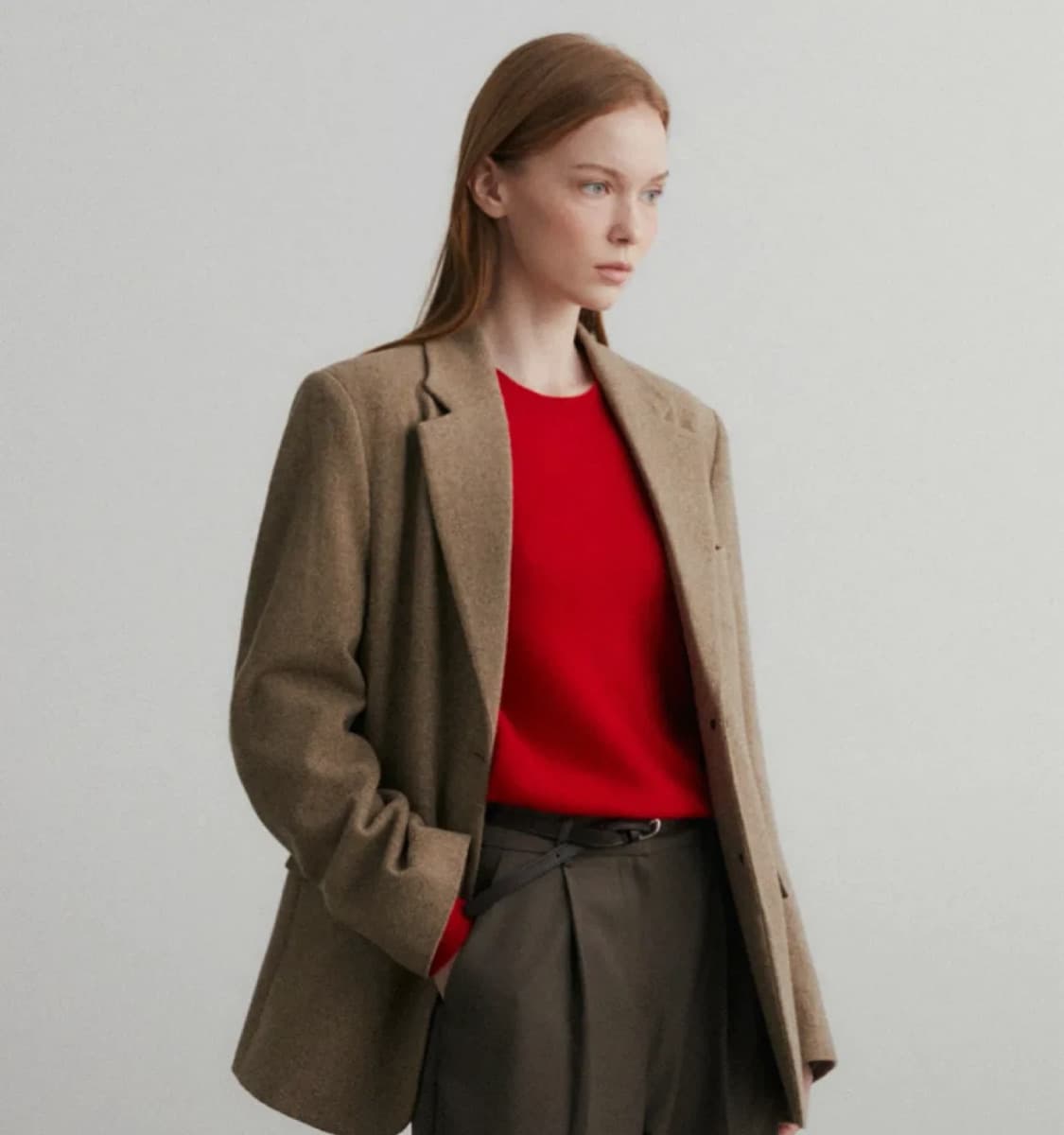 수아레 베를린 울 블레이저 베이지 상품이미지2