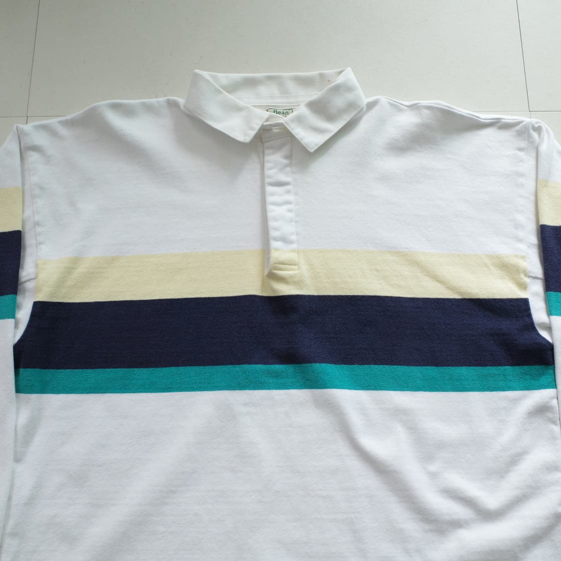 90s L.L.Bean 엘엘빈 MADE IN USA 럭비 티셔츠 (L) 상품이미지2