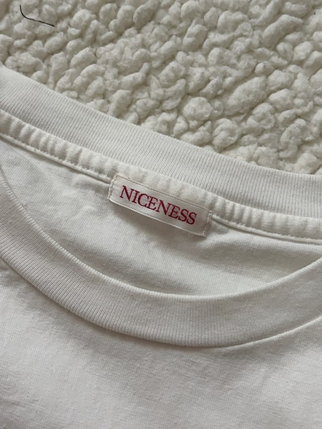 나이스네스 niceness Gee 별주 로고티셔츠 화이트 L 상품이미지2