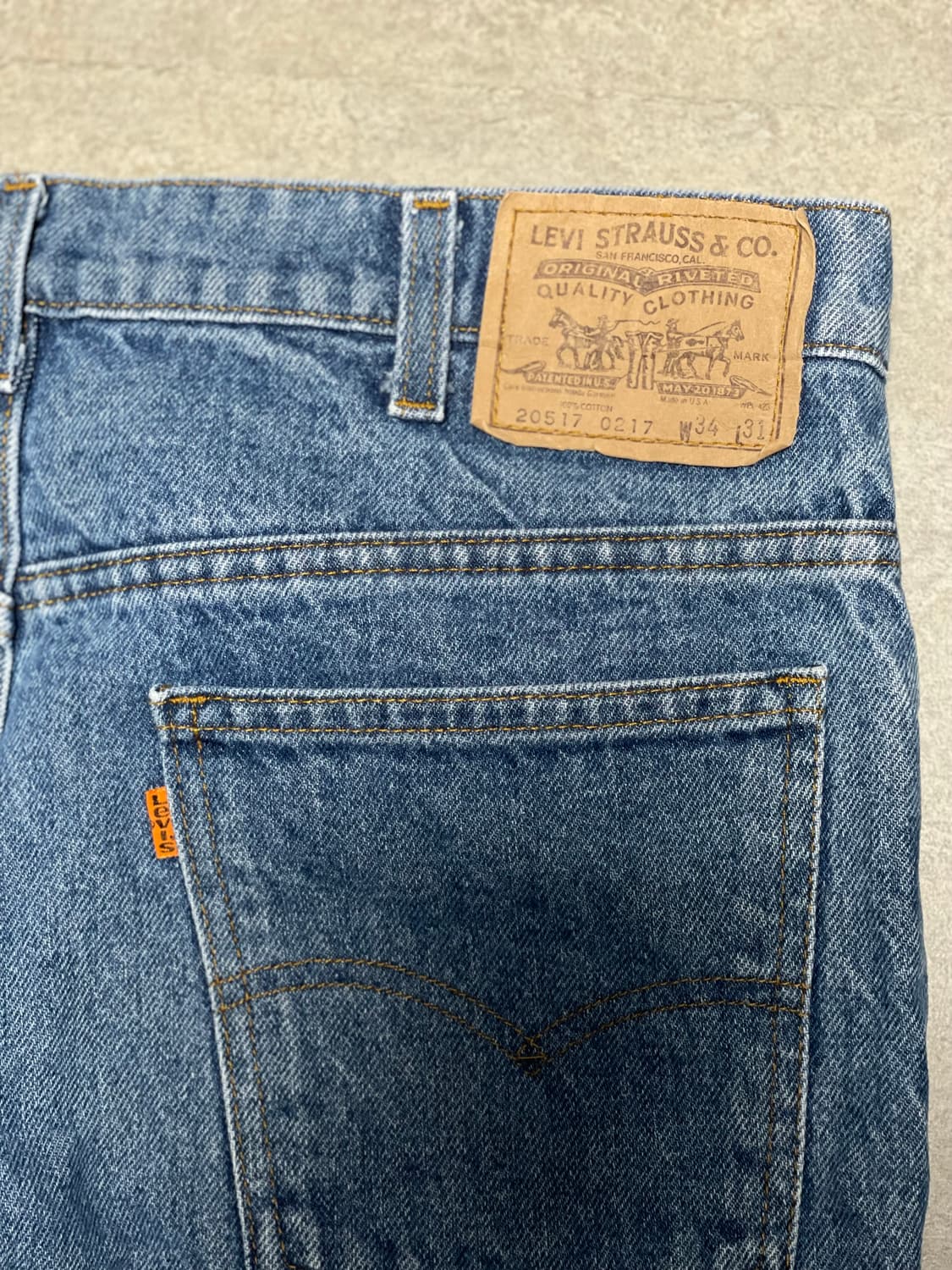 80s USA 리바이스 20517 오렌지탭 34x31 상품이미지1
