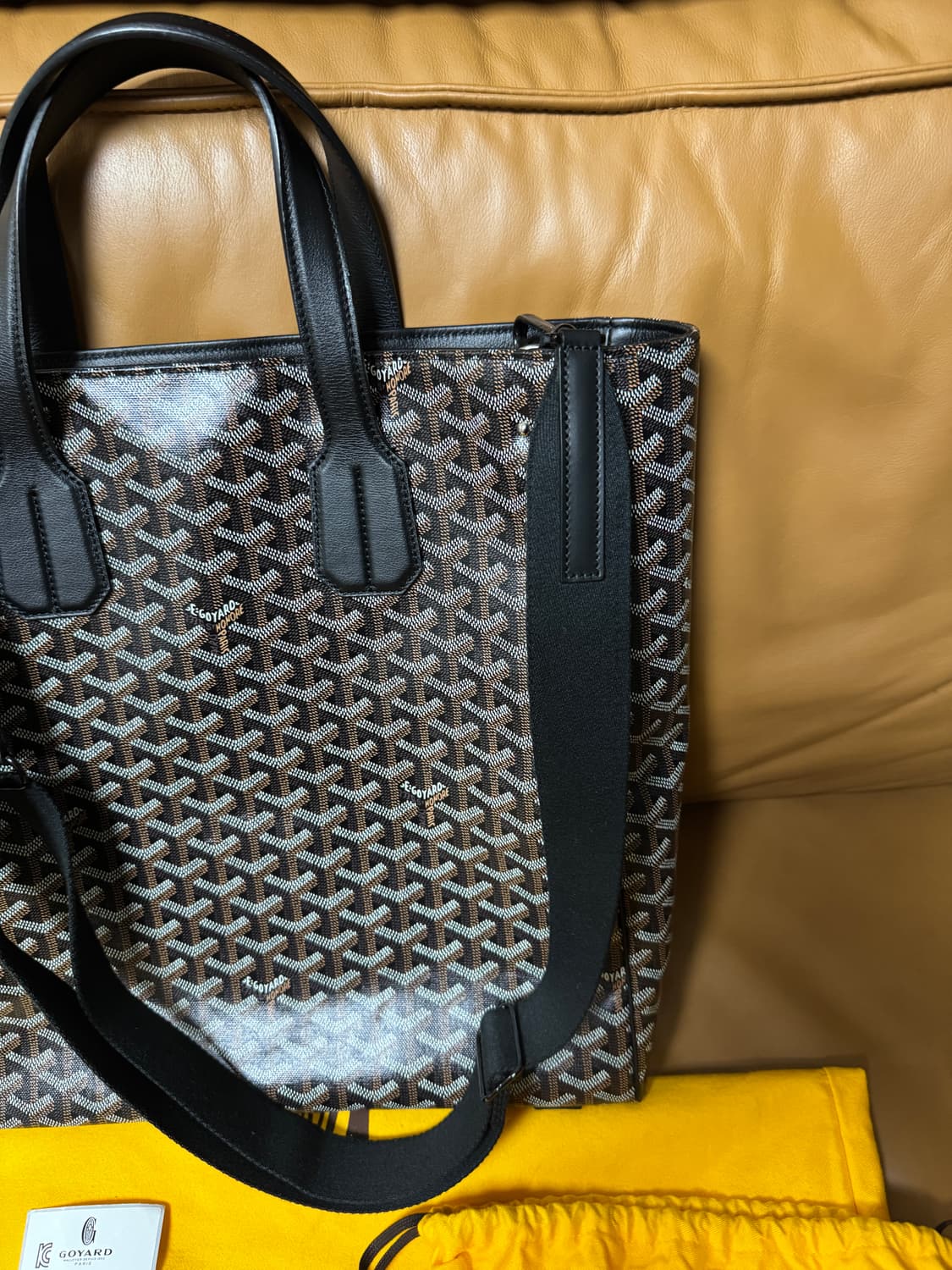 고야드 볼테르 토트백 정품 + 스트랩 정품 (더스트) 1회 착용 민트 상품이미지3