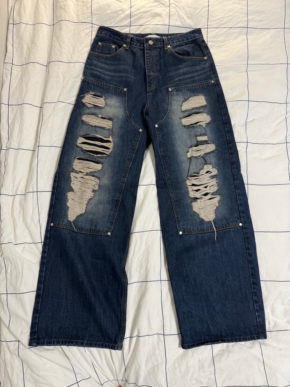 [M]캑터스도넛 와이드 데님팬츠 청바지 상품이미지1