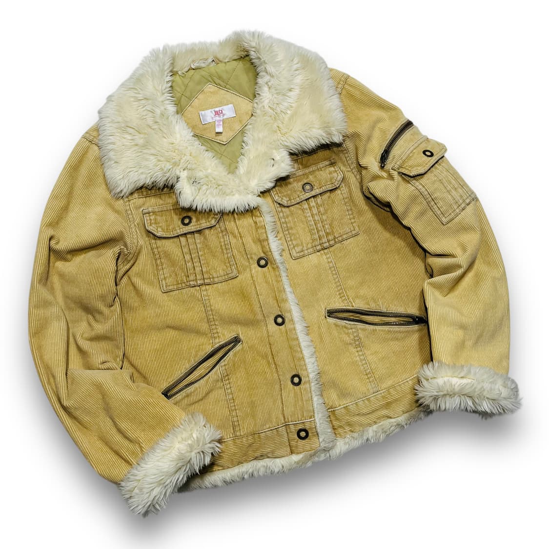 JLO Fur Sherpa Trucker Corduroy Jacket 상품이미지1