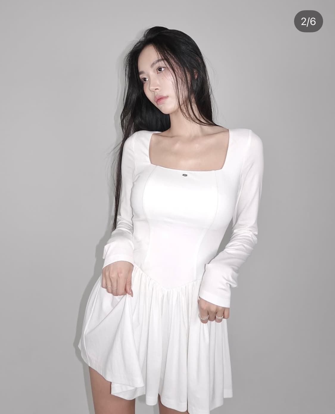 페일제이드 스케이터 원피스 화이트  2사이즈  상품이미지1