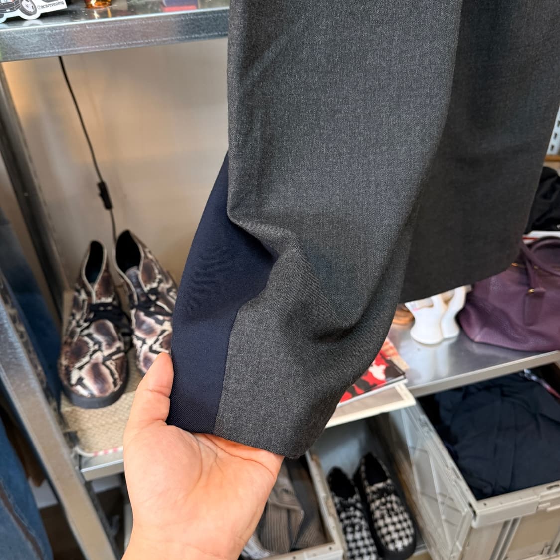 디가웰 투 패브릭 크롭 슬랙스 팬츠 2 size 상품이미지4