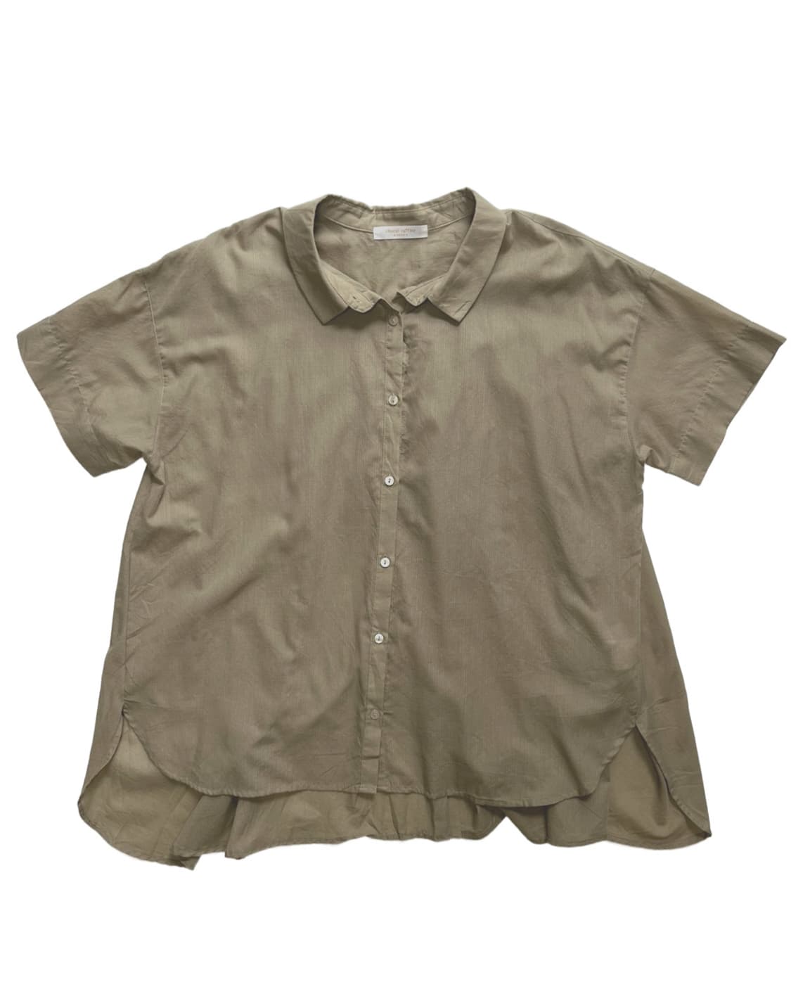 Overfit back shirring shirt 상품이미지1