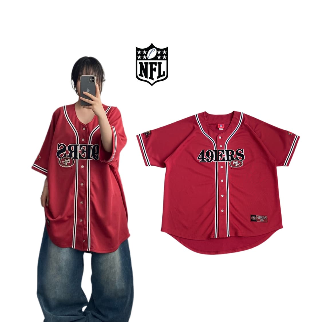 NFL 49ERS 베이스볼 유니폼 져지 상품이미지1