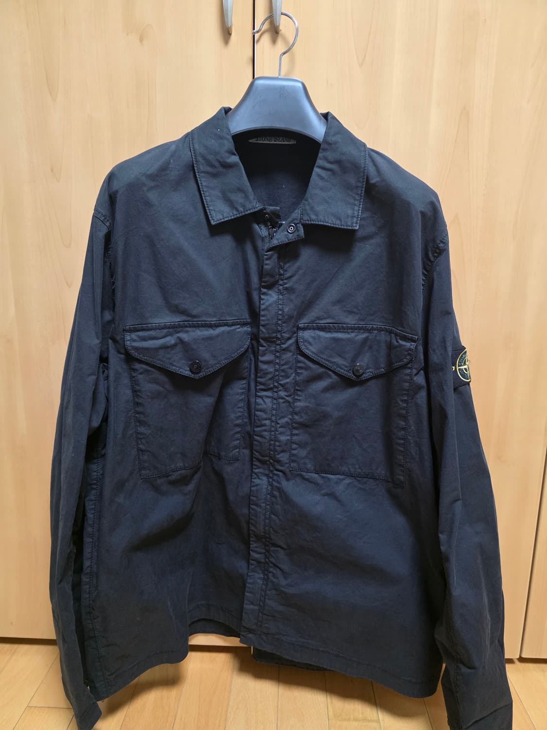 스톤아일랜드 코튼 트윌 오버셔츠 블랙 2XL 상품이미지2