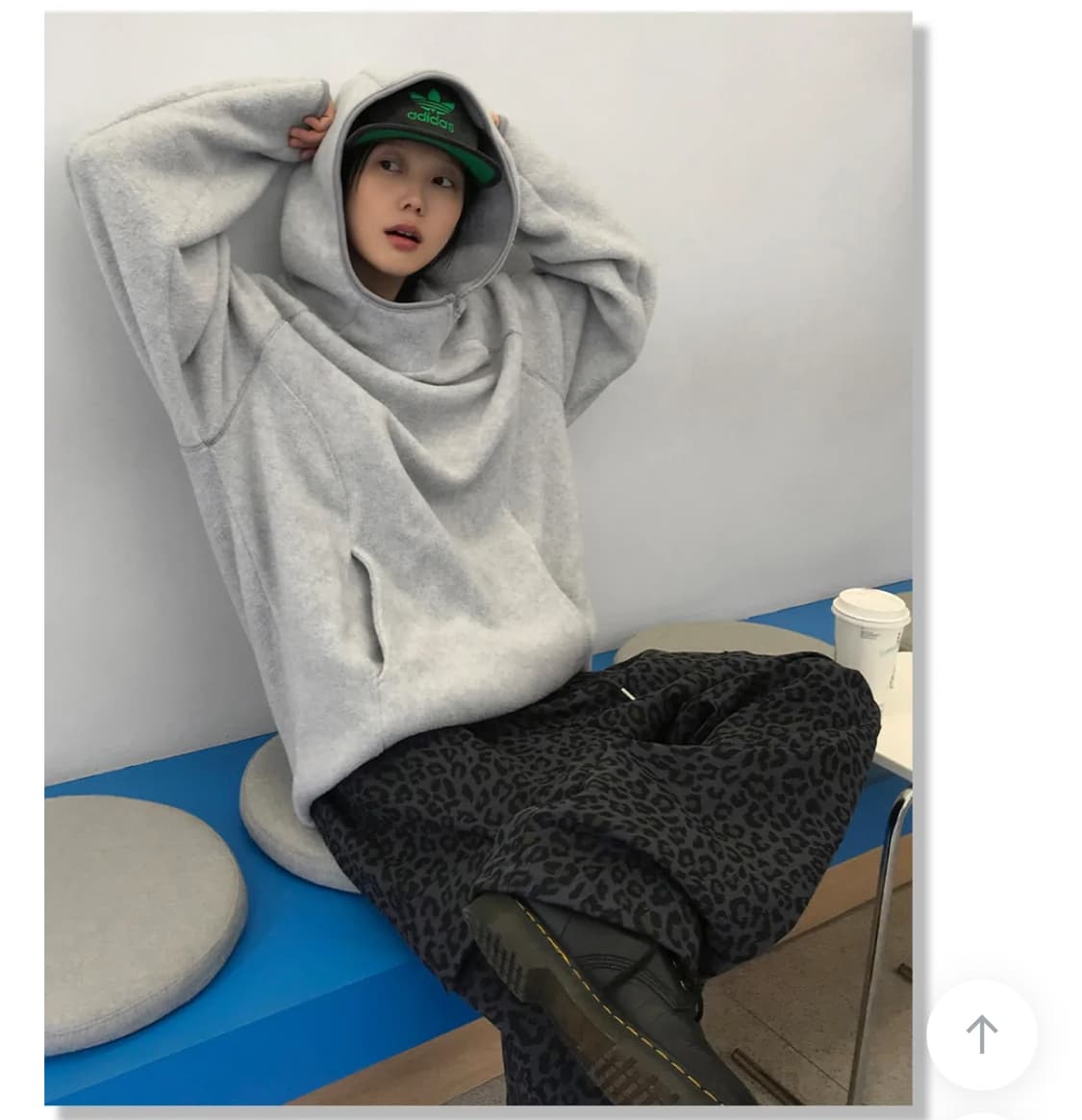 DIAGONAL ZIPPER FLEECE HOODIE 상품이미지1