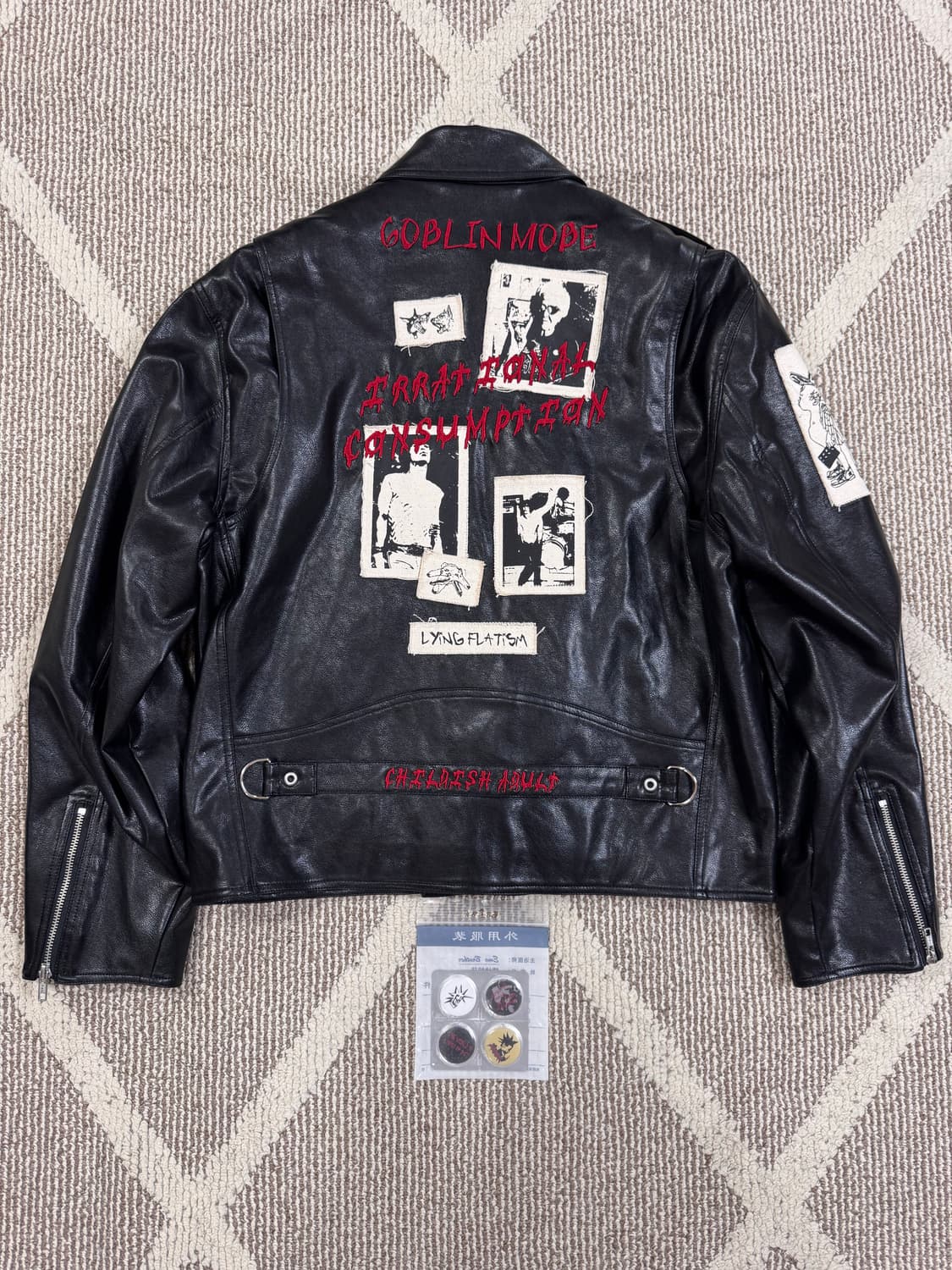 [새제품] emobrother 패치 레더 자켓 상품이미지5