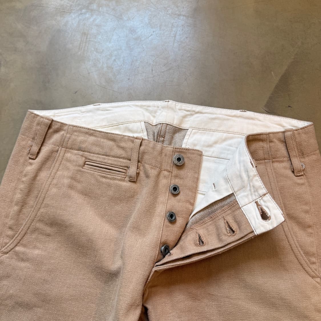 오니 데님 브리티쉬 드릴 셀비지 트라우저 33표기 실측 34 35 상품이미지5