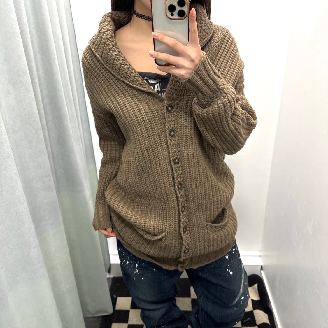 랄프로렌 브라운 롱 가디건 상품이미지1