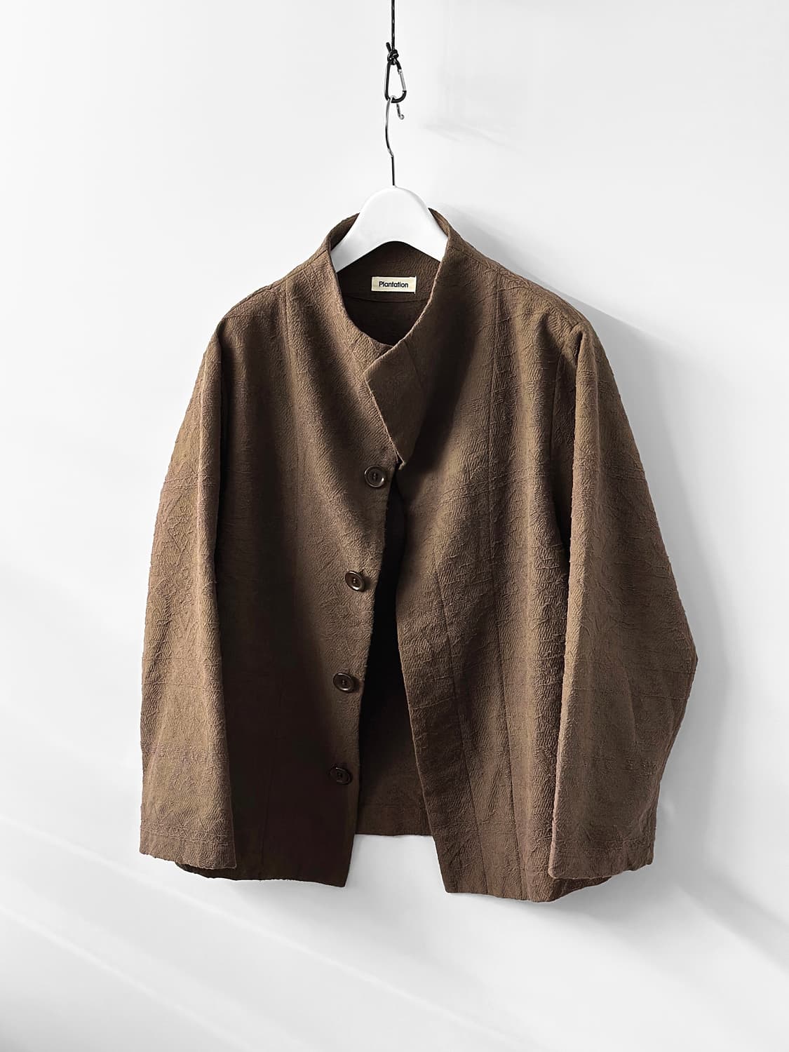 90~00s 플랜테이션 바이 이세이 미야케 텍스처드 브라운 자켓 상품이미지2