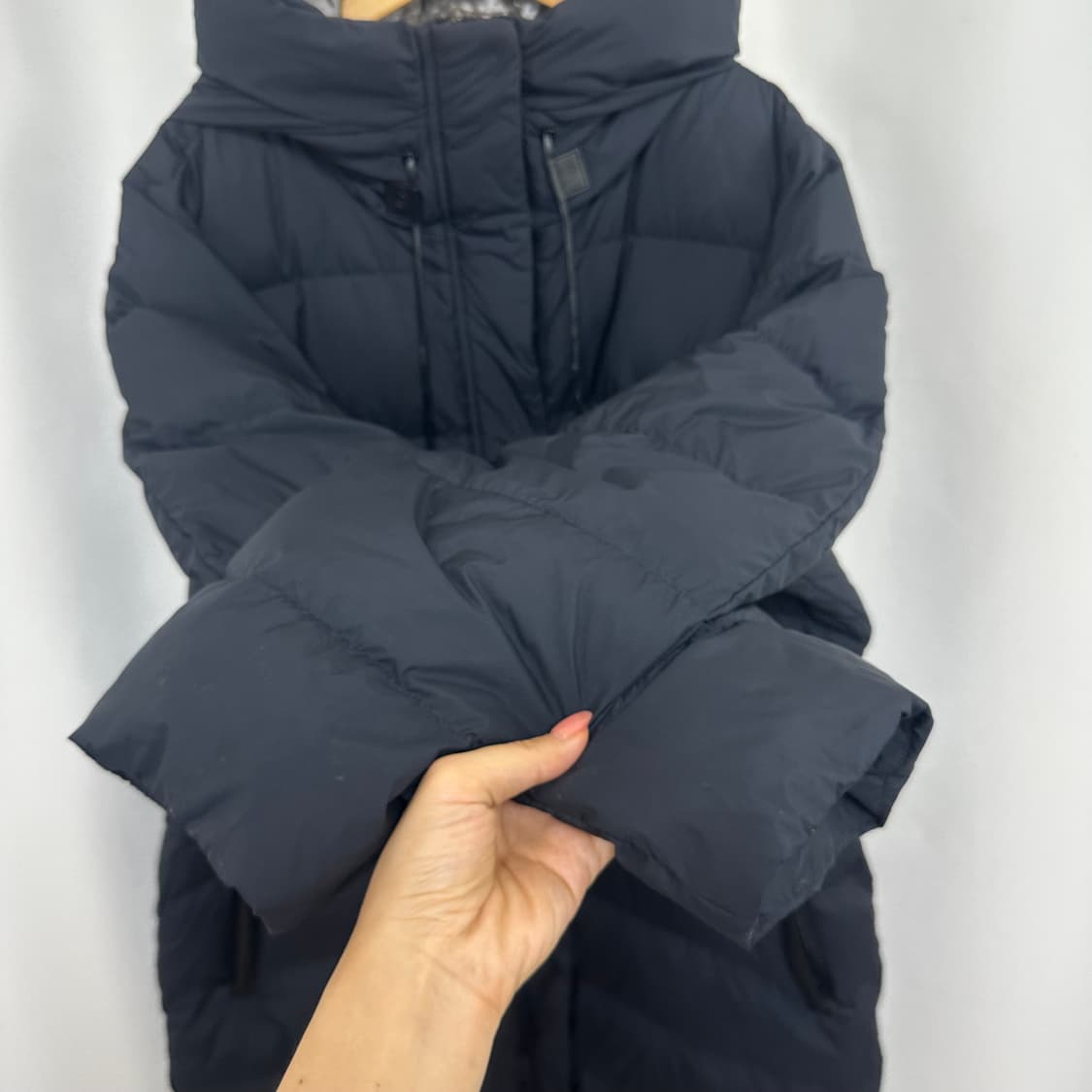 마이클코어스여성 후드 패딩 네이비 빅사이즈(실측130 상품이미지4