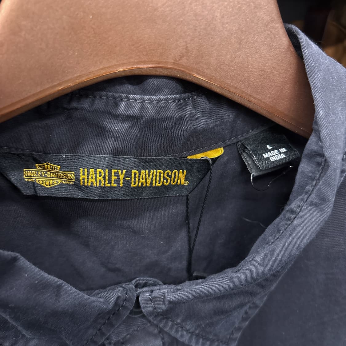 할리데이비슨 V-TWIN 체인스티치 코튼워싱 워크셔츠 N1067 상품이미지7