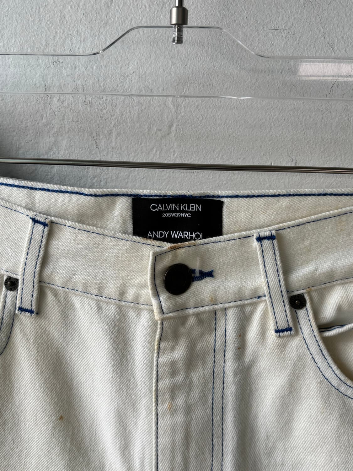 라프시몬스 캘빈 클라인 205W39NYC 앤디워홀 화이트 진 상품이미지2