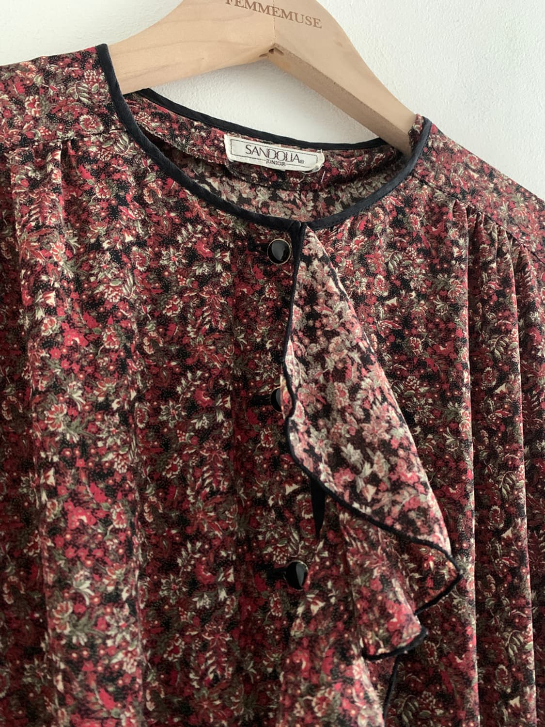 Scarf Neck Floral Dress 상품이미지3