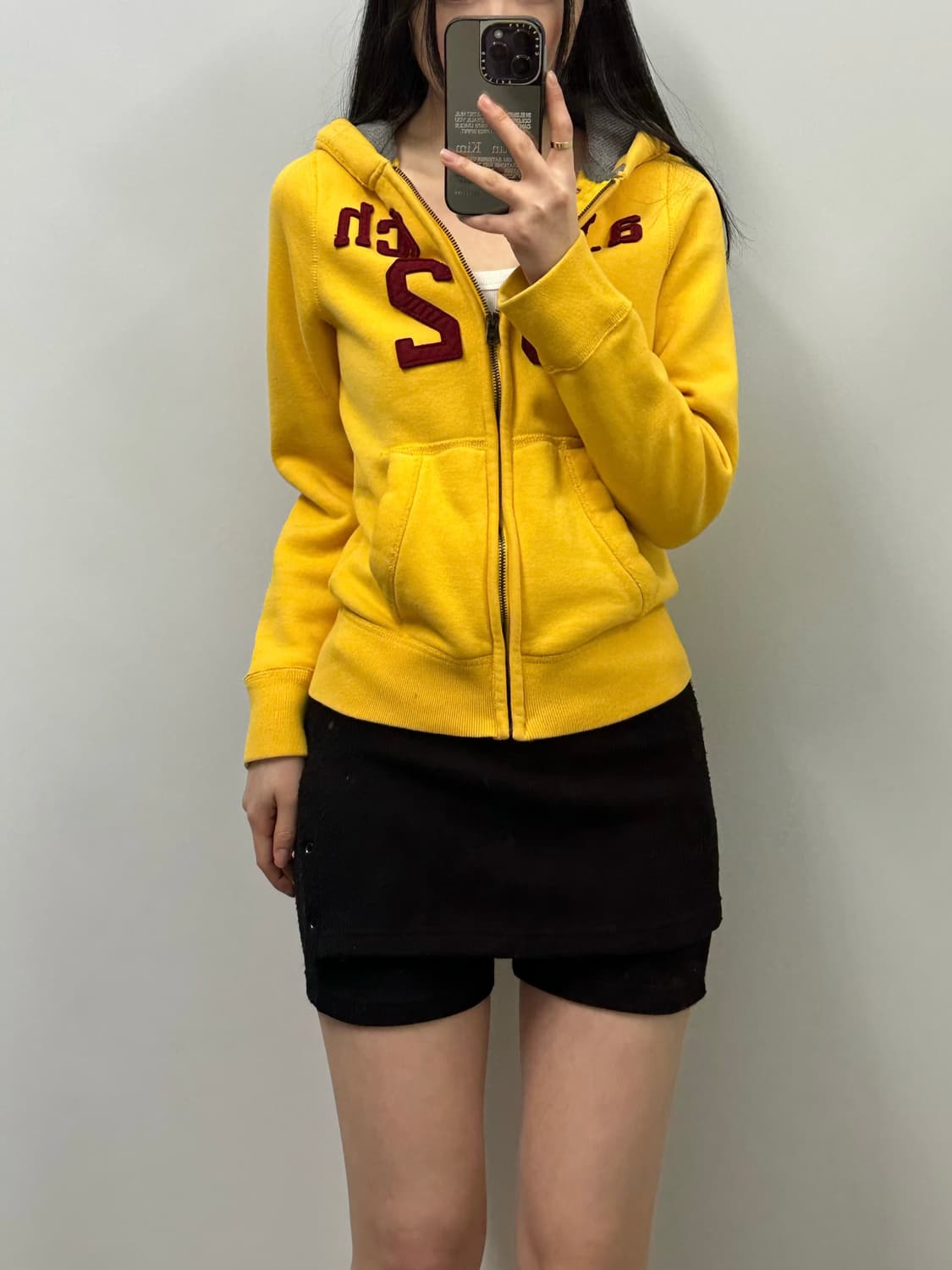 아베크롬비 y2k 와투케 옐로우 후드집업 상품이미지1