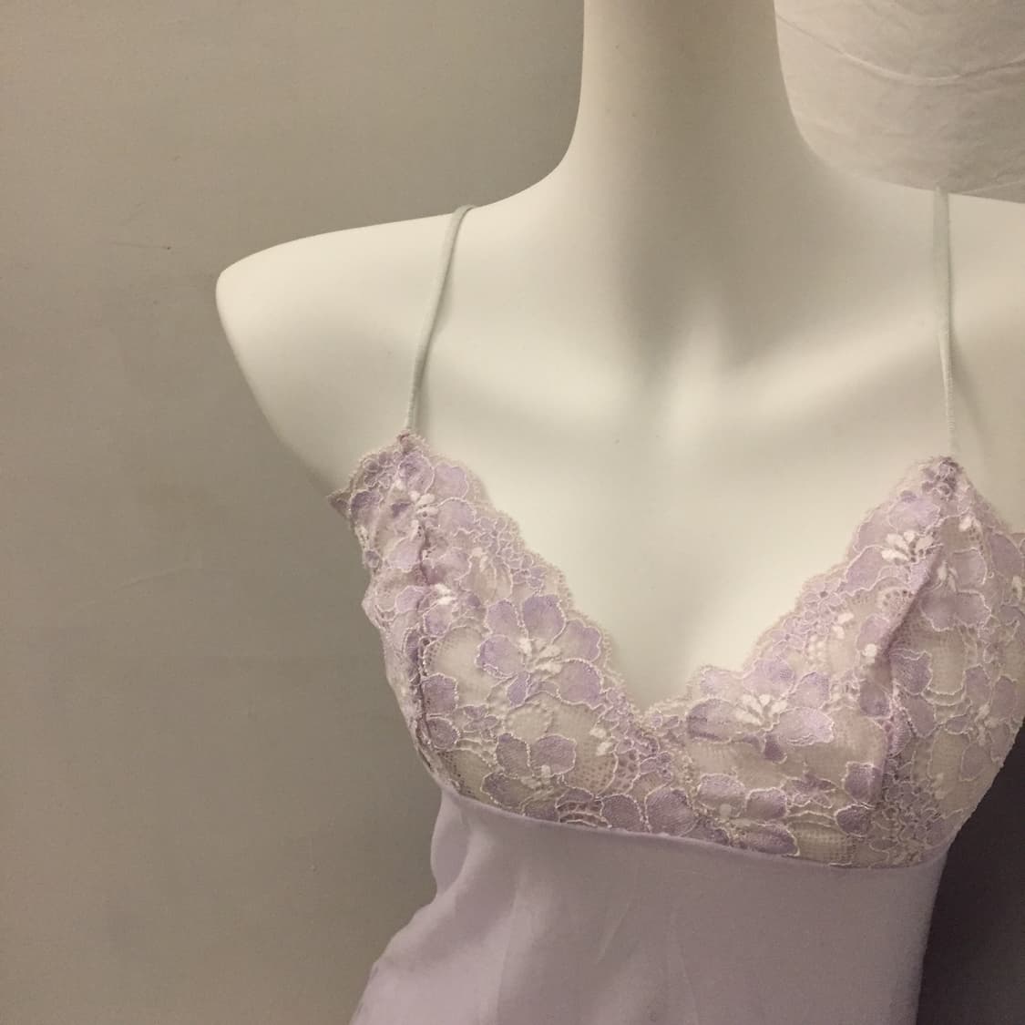 JPN Vintage 로걀 갸루 라벤더 란제리 슬리브리스 슬립 상품이미지3