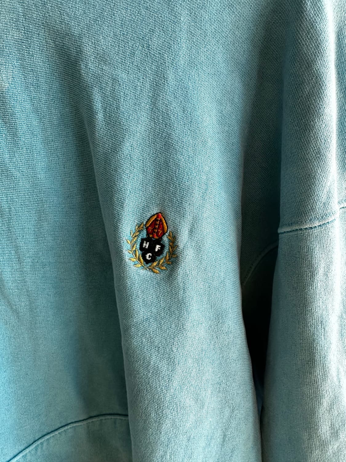 해리티지플로스 버튼 후드티 스카이블루 상품이미지3