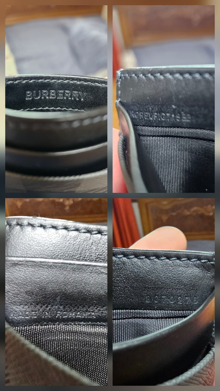 (정품) 신상 버버리 체크 카드지갑/남녀공용/차콜색상/개인  상품이미지3