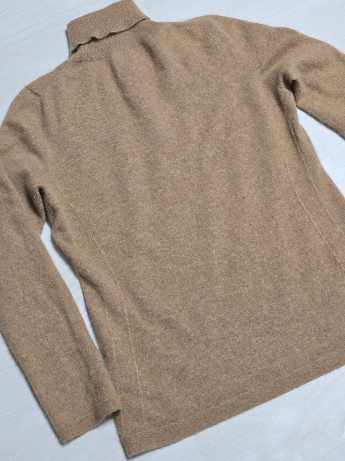 LBL 퓨어 캐시미어 100 베이지 니트 터틀넥 상품이미지9