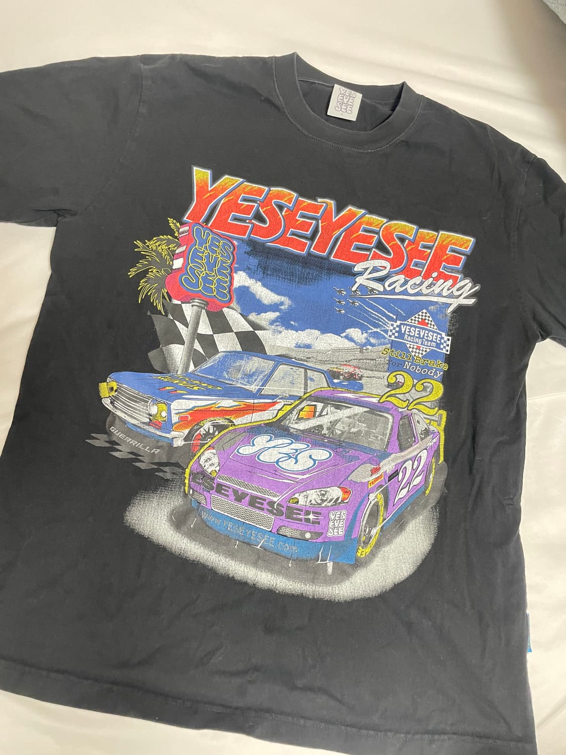 예스아이씨 레이싱티셔츠 L black 상품이미지1