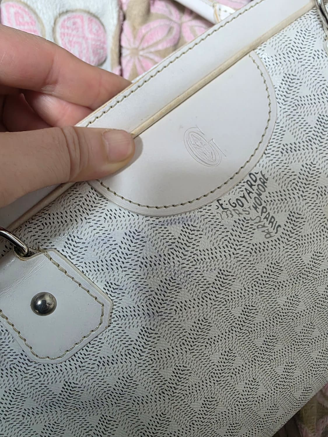 고야드 숄더 볼링백 화이트 상품이미지3