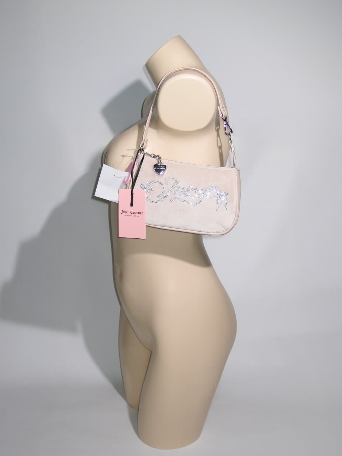 쥬시 꾸뛰르 벨로아 라인스톤 미니 숄더백 베이지 💛 갸루 락시크 y2k 상품이미지2
