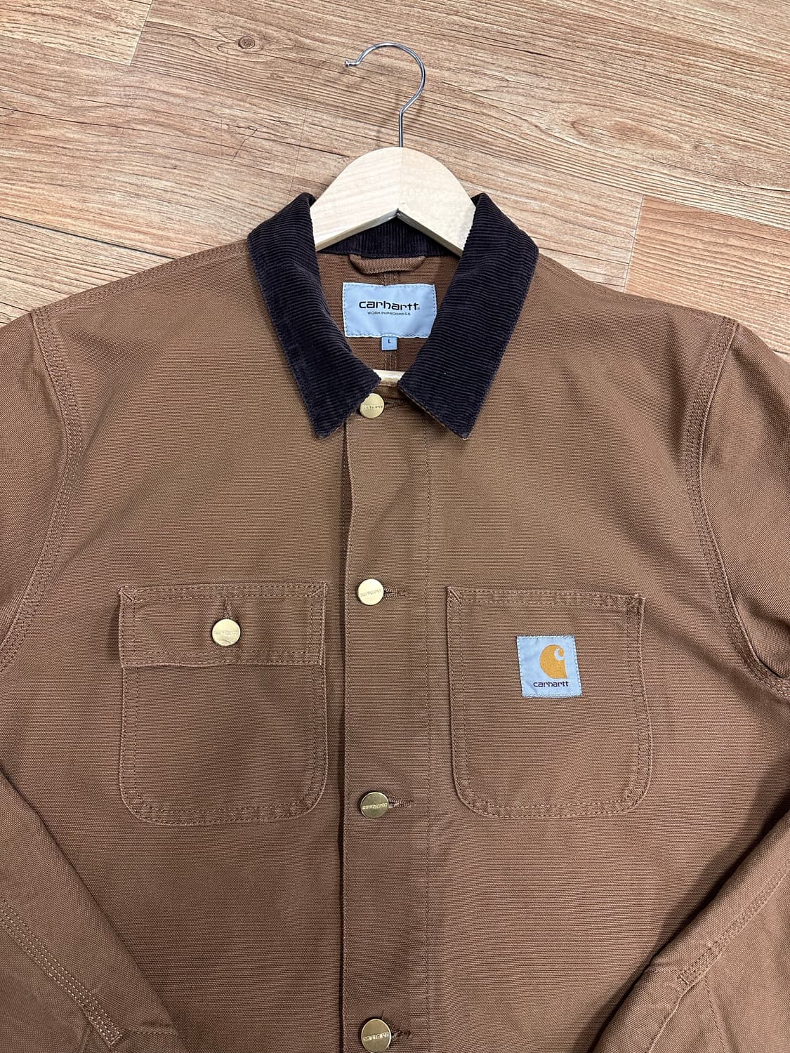 (L)칼하트WIP 캔버스 미시건 초어 코트 브라운 상품이미지4