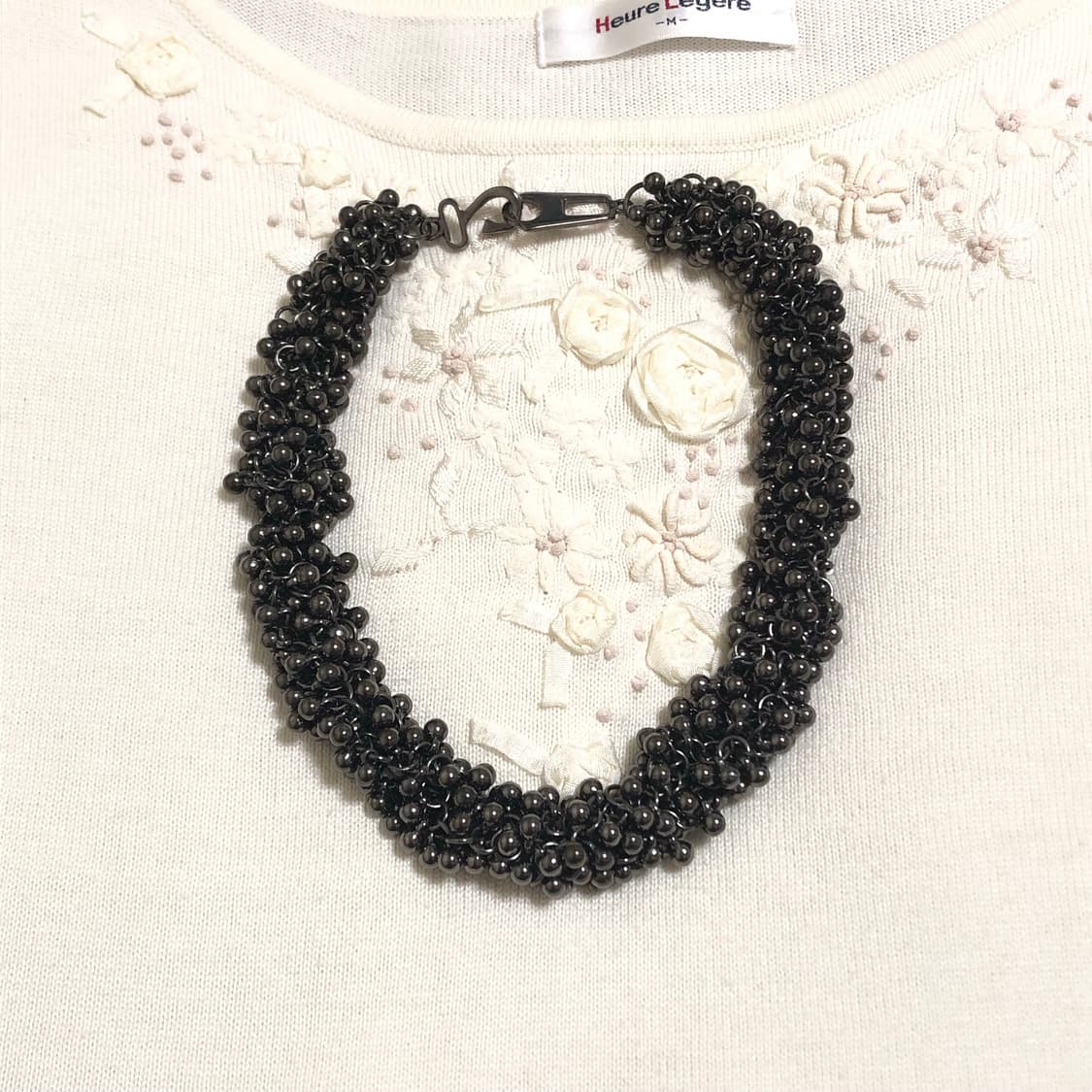 빈티지 오리엔탈 y2k 페어리 고스펑크 긱시크 모리걸 와투케 블랙 목걸이 상품이미지1